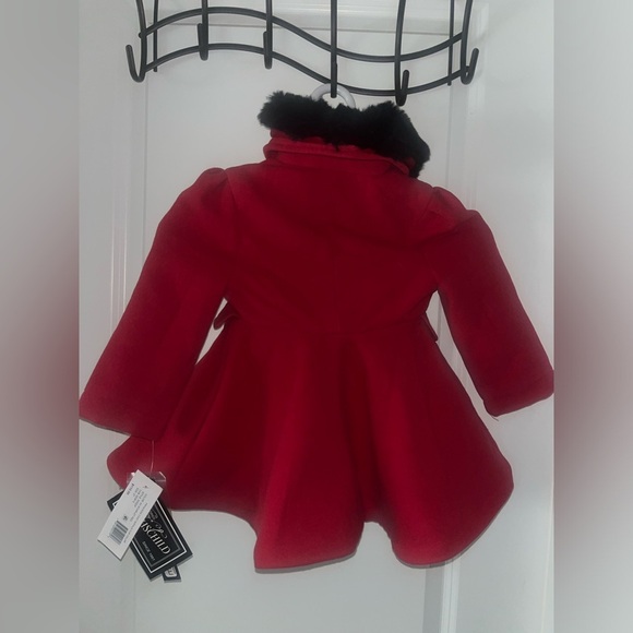 NWT Rothschild Girls' Double-Breasted Woolen Peacoat - Picture 2 of 3